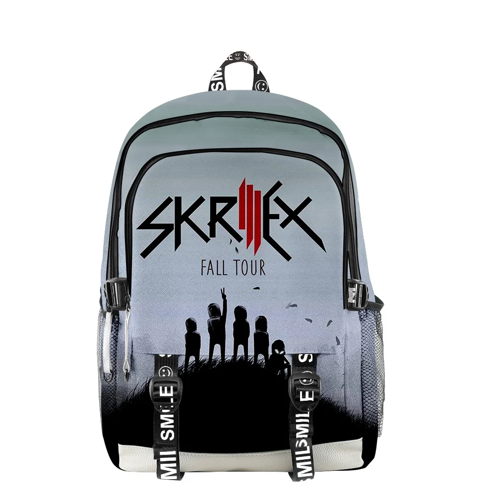 

Skrillex DJ Zipper Backpack School Bag Unique Daypack 2023 Vintage Traval Bag Oxford Cloth