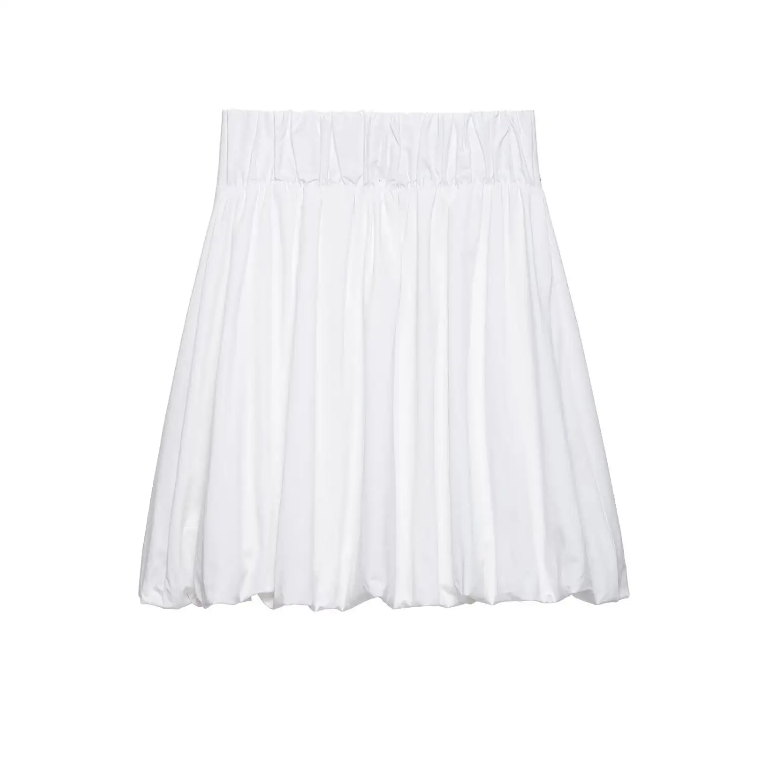 Fashionable Midi Skirt with Rivet Decoration Balloon Silhouette Organic Cotton Casual Young Women's Cross-Border Apparel