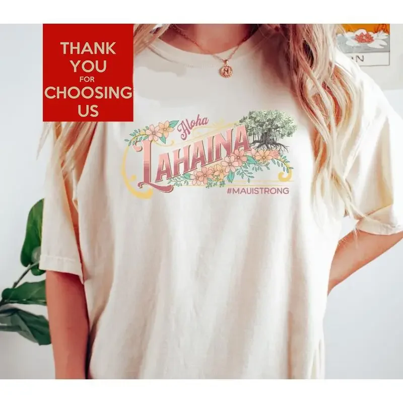 Lahaina Banyan Maui Strong T Shirt Hawaii Shoreline