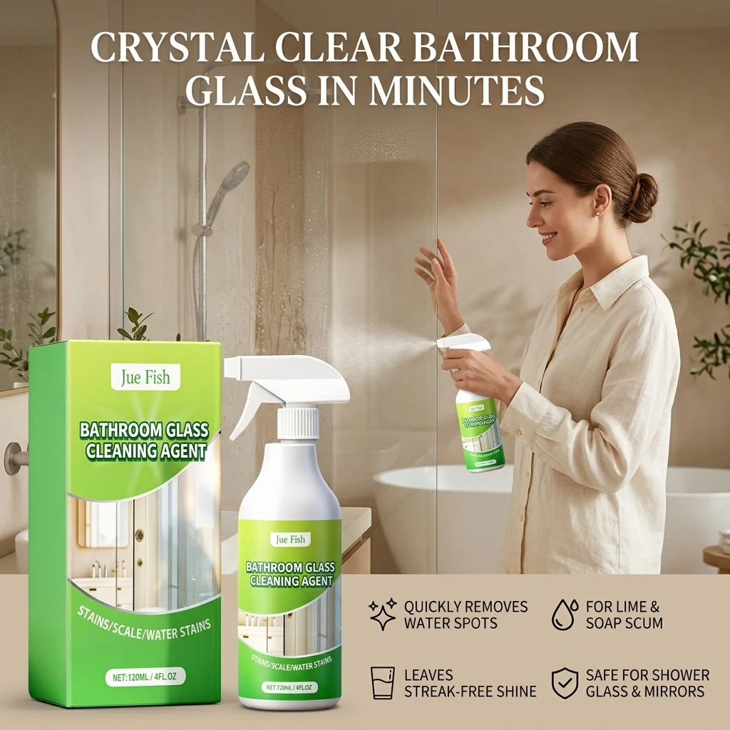 Bathroom Cleaning Spray Eliminate Hard Water Spots & Soap Scum Restore Glass Luster Fast-Acting Multi-surface Limescale Remover
