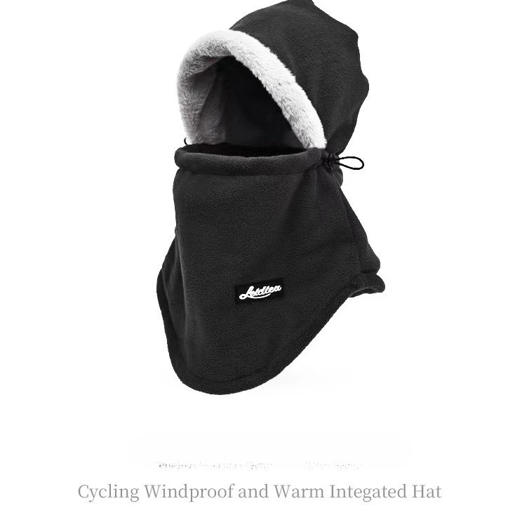 Winter New Hat, Scarf and Headband Integrated Ear Protection, Electric Bike Riding Warm Hat, Windproof and Cold Proof Riding
