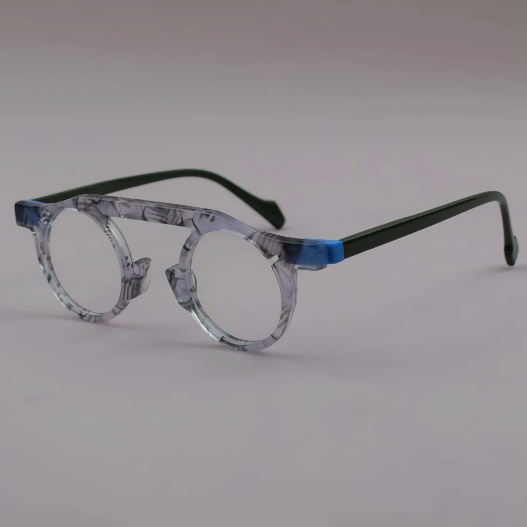 New High Quality Japanese Retro Small Round Acetate Optical Frame Trendy Unisex Eyewear Support Myopia Presbyopia Lenses for Men