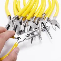 Mini Pliers Diagonal Pliers Round Bent Needle Nose Cutter Handcraft Beading Insulated Plier For DIY Small Jewelry pliers tools