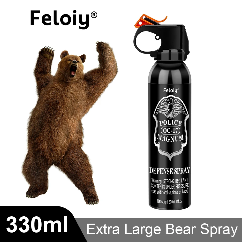 Bear Spray 330 Ml - Pepper Spray Self Defense, Strong Spray, Suitable for Camping, Hiking, Easy To Carry