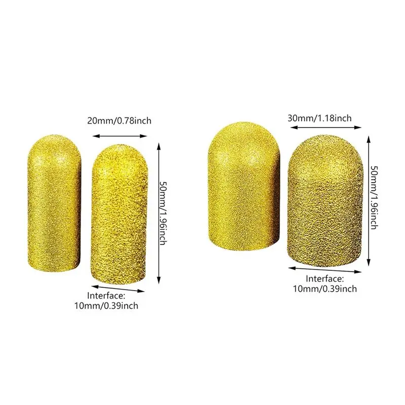 AFOURT-2Pcs Diamanten Vakuumbeschichteter Runder Schleifkopf Schleifmittel für Winkelschleifer Fräser 45 +100 – Detail 10