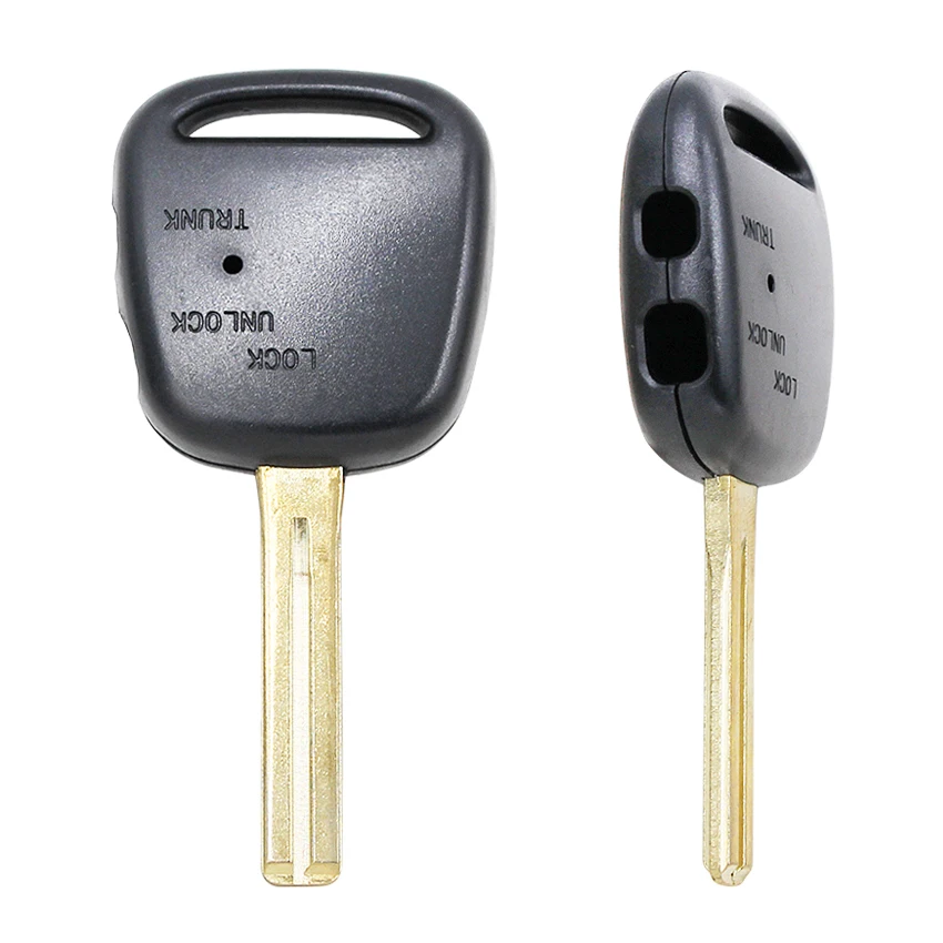 Ecusells Side 1 Button 2 Button Replacement Remote Key Shell for Toyota TOY48 TOY43 Uncut Key