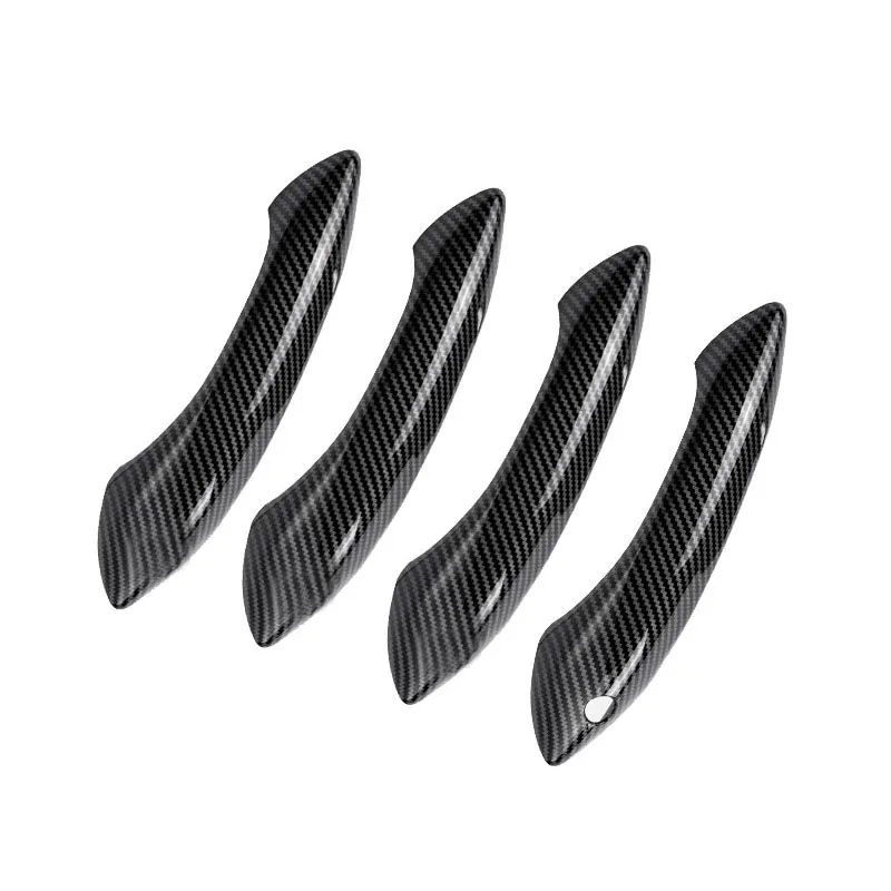 Garniture de Protection de Poignée de Porte Extérieure en Fibre de Carbone ABS, pour BMW Série 5, 6, 7, F07, F10, F11, F06, F12, F13, F01, F02