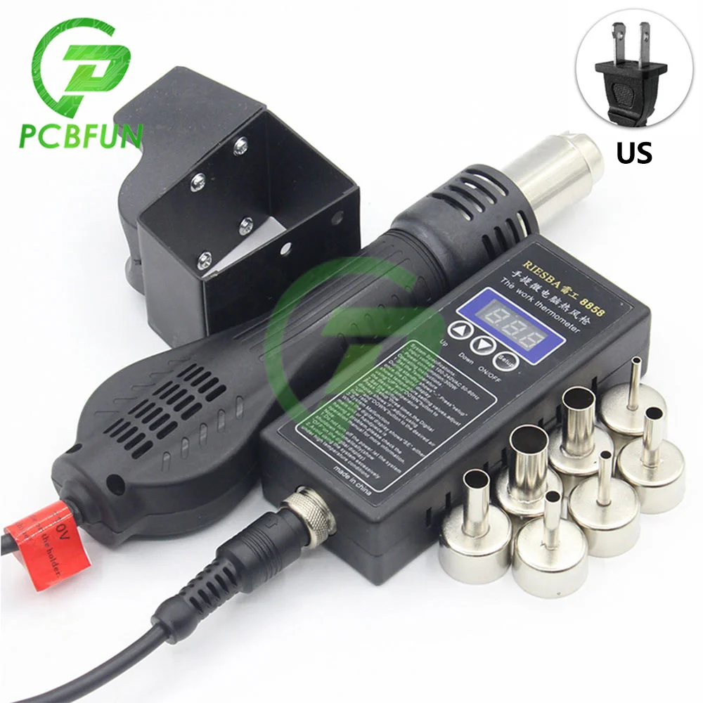 220V 430W Digital Hot Air Gun Welding Repair Tool 8858 Micro Rework Soldering Station LED Hair Dryer EU US Plug Heat Gun