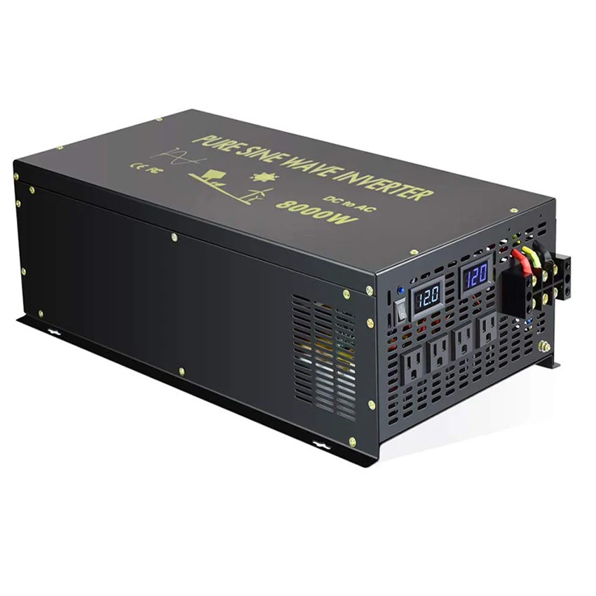 

Максимальная непрерывная мощность, 16000 Вт, пиковая мощность, сверхмощный, 12 В постоянного тока до 120 В переменного тока, 60 Гц, грузовик/фургон, чистый синусоидальный инвертор, 8000 Вт