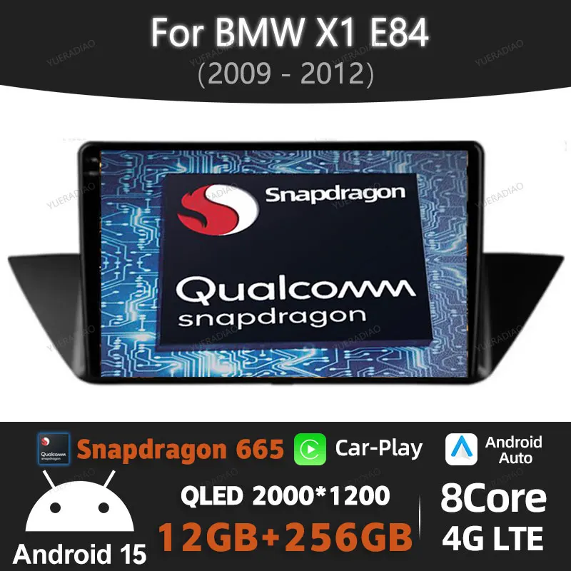 

Автомобильное радио Android 15 для BMW X1 E84 2009-2012 Qualcomm 4G LTE 5G WIFI BT головное устройство мультимедийный стерео видеоплеер QLED NAVI