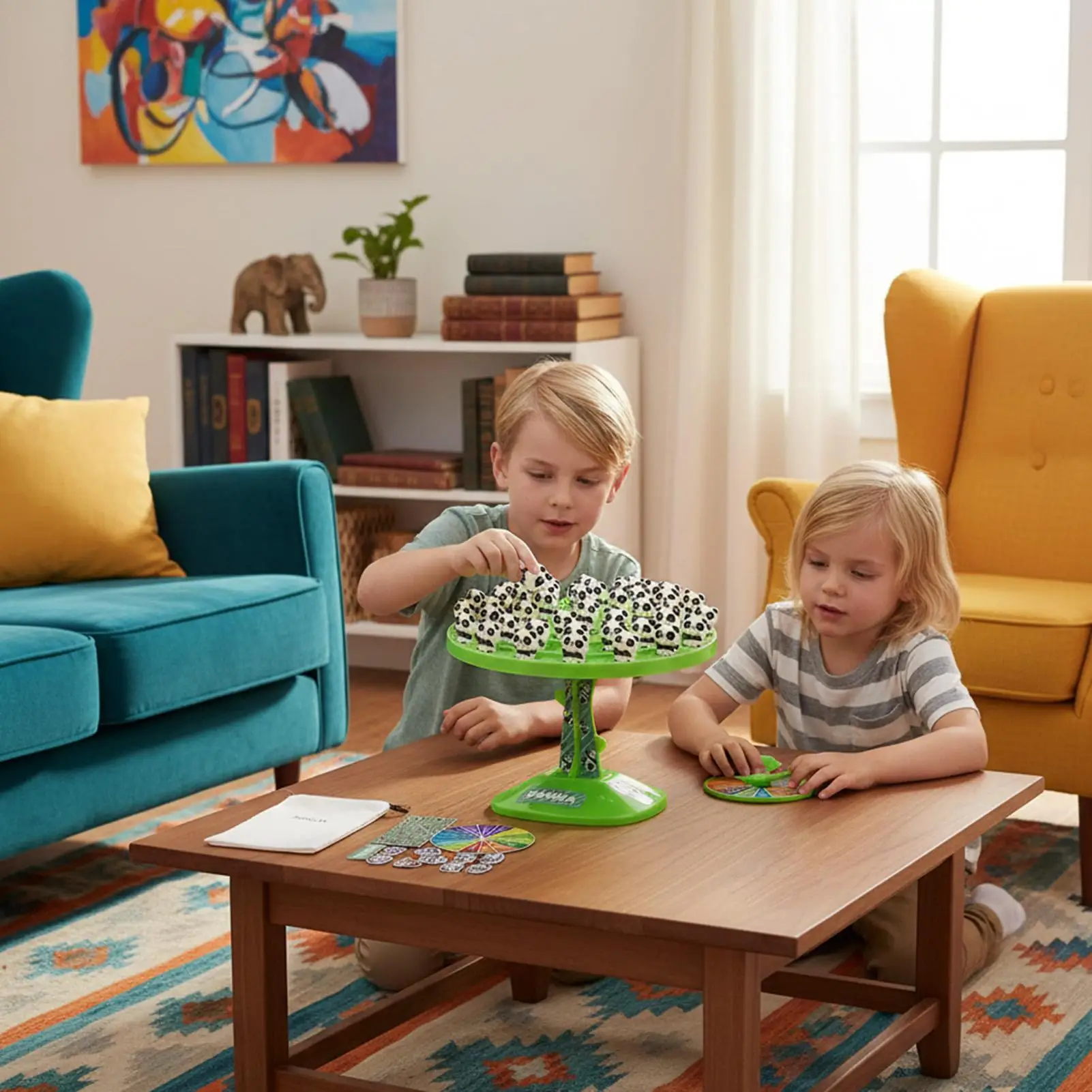 Gra w balansowanie pandy, zabawka edukacyjna, gra w układanie pand na balans, idealna na deszczowe dni, przyjęcia urodzinowe, wyprawy kempingowe, dla chłopców i dziewczynek.