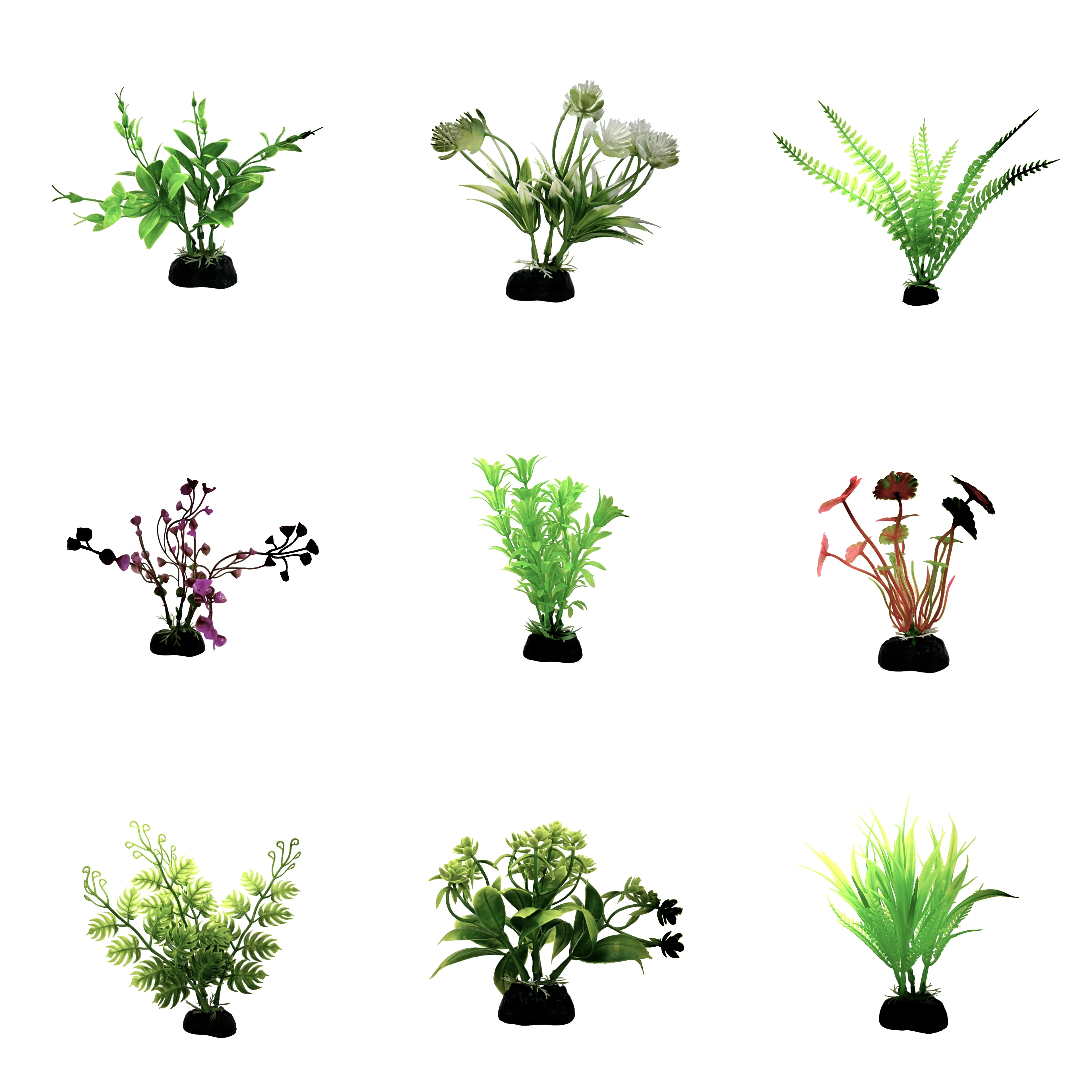 Fish Tank Decoration Plastic Aquatic Plants Aquatic Landscaping Anti-Real Plants Succulent Micro-Landscape Decoration Fake Flowers Small Aquatic Plants Ornaments