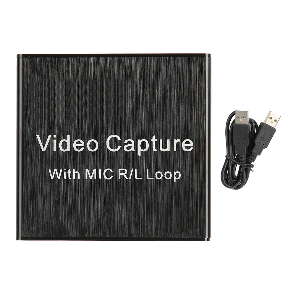 

USB2.0 HDMI 4K Video Capture Card with Loop Out Support Electronic Equipment 0.4A/5V DC for PC Laptop Live Stream Game Recording