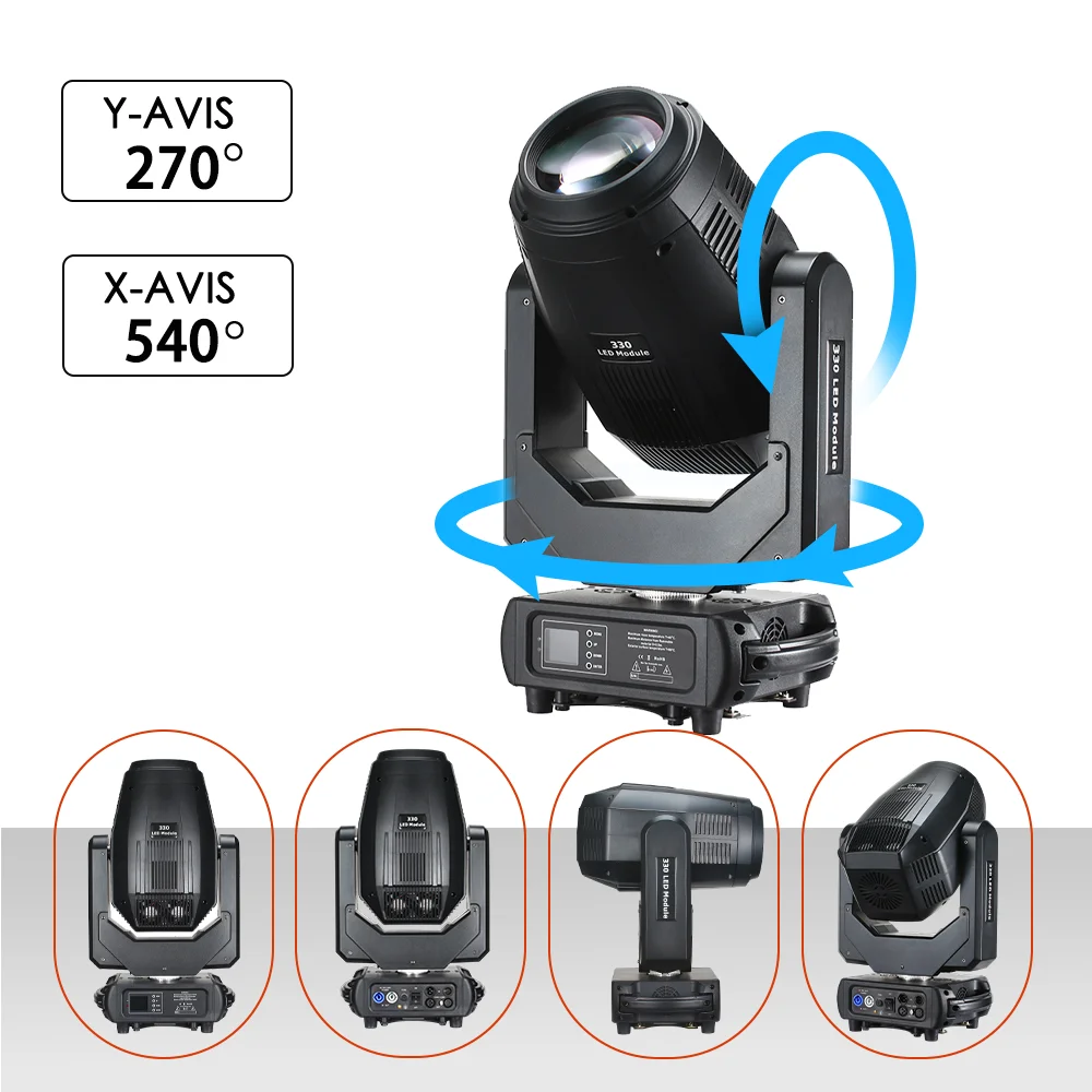 YUER LED 330 واط 3IN1 ضوء الرأس المتحرك 13 ألوان 14 Gobos 9 أنماط 8 + 6 أقراص المنشور التركيز بقعة ستروب تأثير DMX512 ل DJ ديسكو