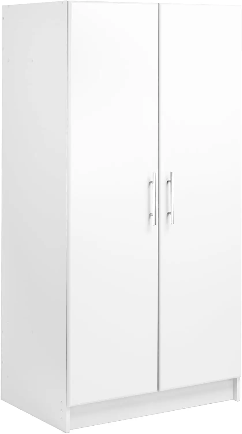 

Prepac Armoir, Elite 32"W x 65"H x 24.5"D White Wardrobe Closet & Cabinet - Functional Clothes Storage with Hanging Rail
