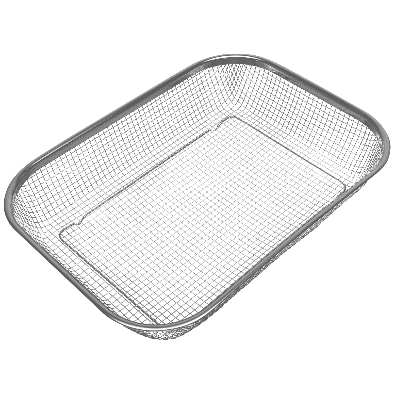 

Stainless Steel Countertop Cutlery Cabinet Utensil Storage Mesh Basket For Chopsticks Forks Spoon Drainage Rectangular Metal