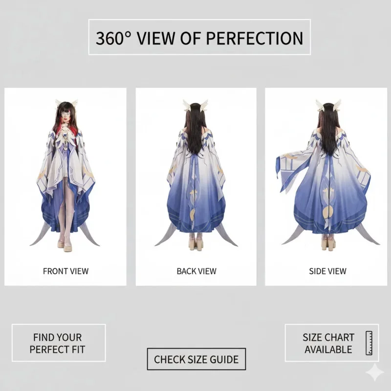 

Lolita Y2K Anime Game Dresses Genshin Impact Cosplay Dresses Costume Moon Girl Columbia Outfit Spliced Set Cosplay Dresses New