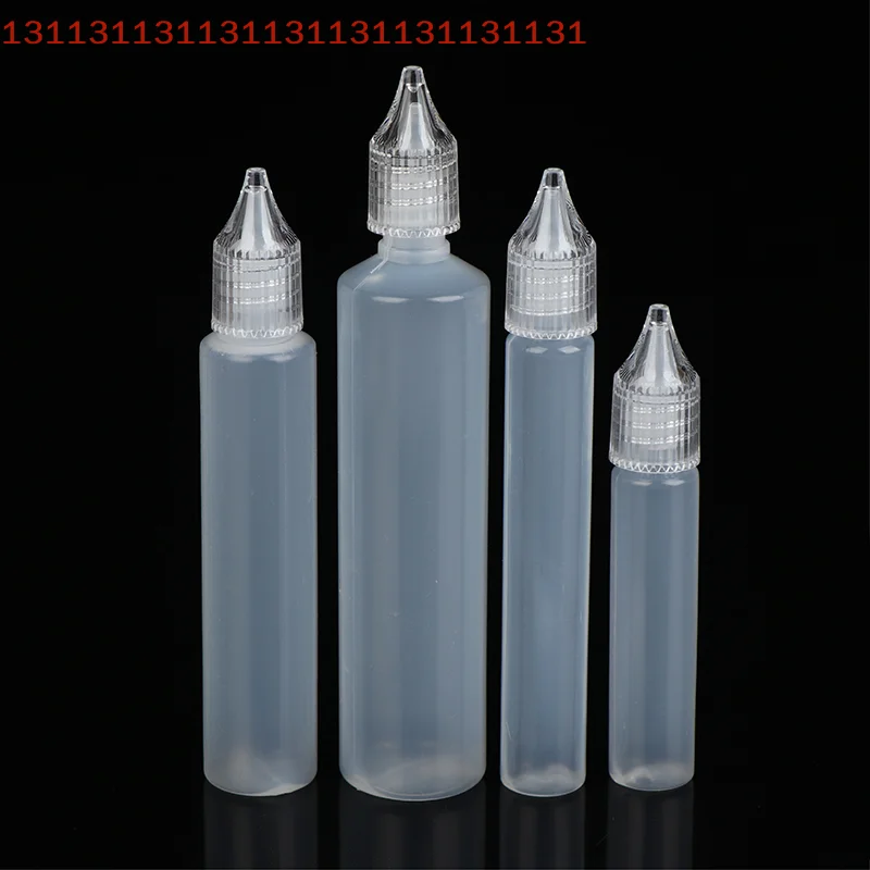 5 قطعة شكل قلم زجاجة طويلة فارغة للحبر صبغة زيت طبيعي 10/15/30/50 مللي زجاجة قطارة بلاستيكية زجاجات سائلة قابلة لإعادة الملء #5