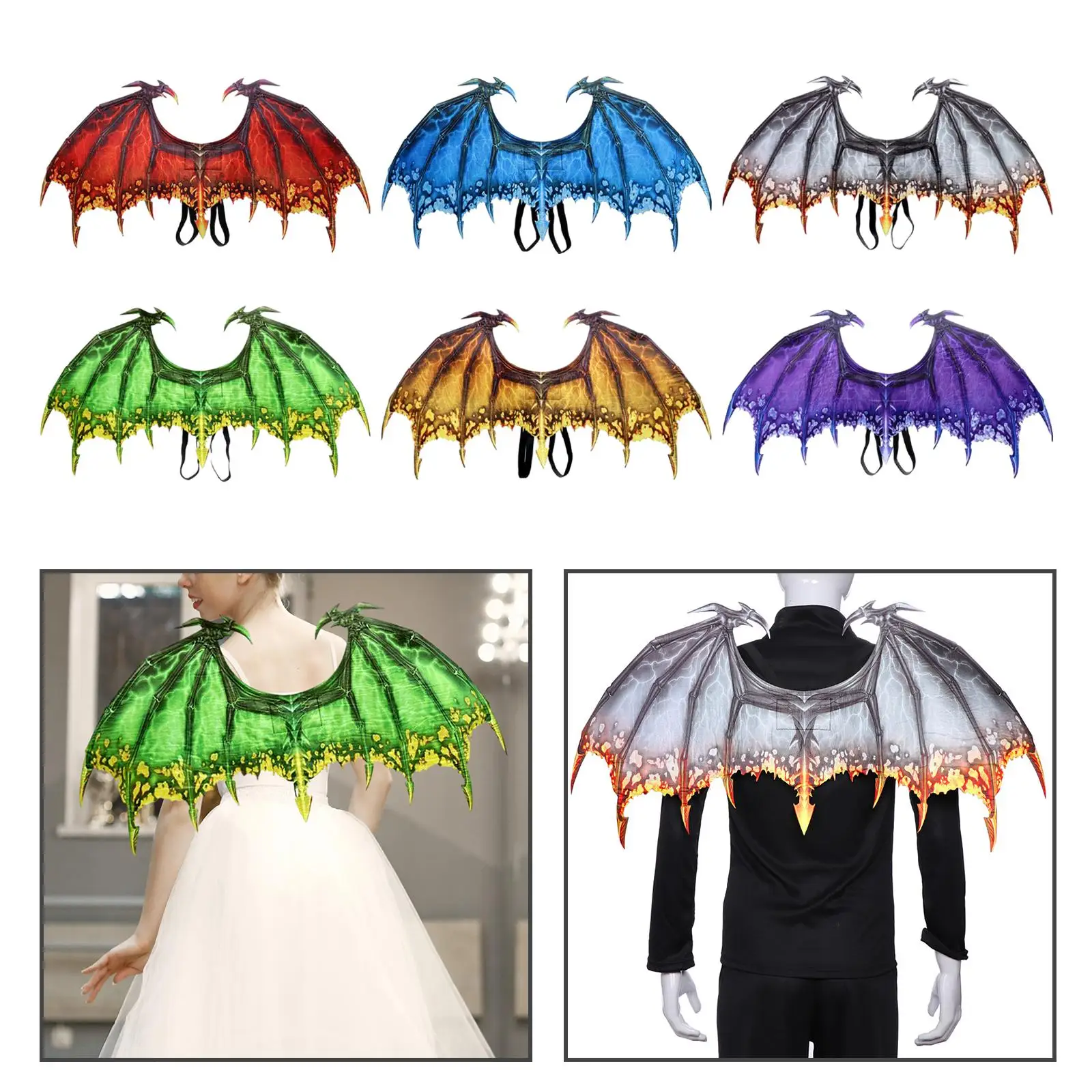 التنين زي حفلة تفضل الأطفال تأثيري عيد ميلاد مضحك فستان التنين الجناح هالوين التظاهر اللعب أجنحة الديناصور