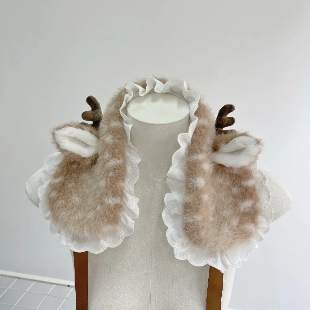 الإبداعية لطيف الأيائل وشاح دافئ الباردة والدليل على رباط شعر سميك تأثيري اكسسوارات الديكور غطاء للأذنين الخريف الشتاء