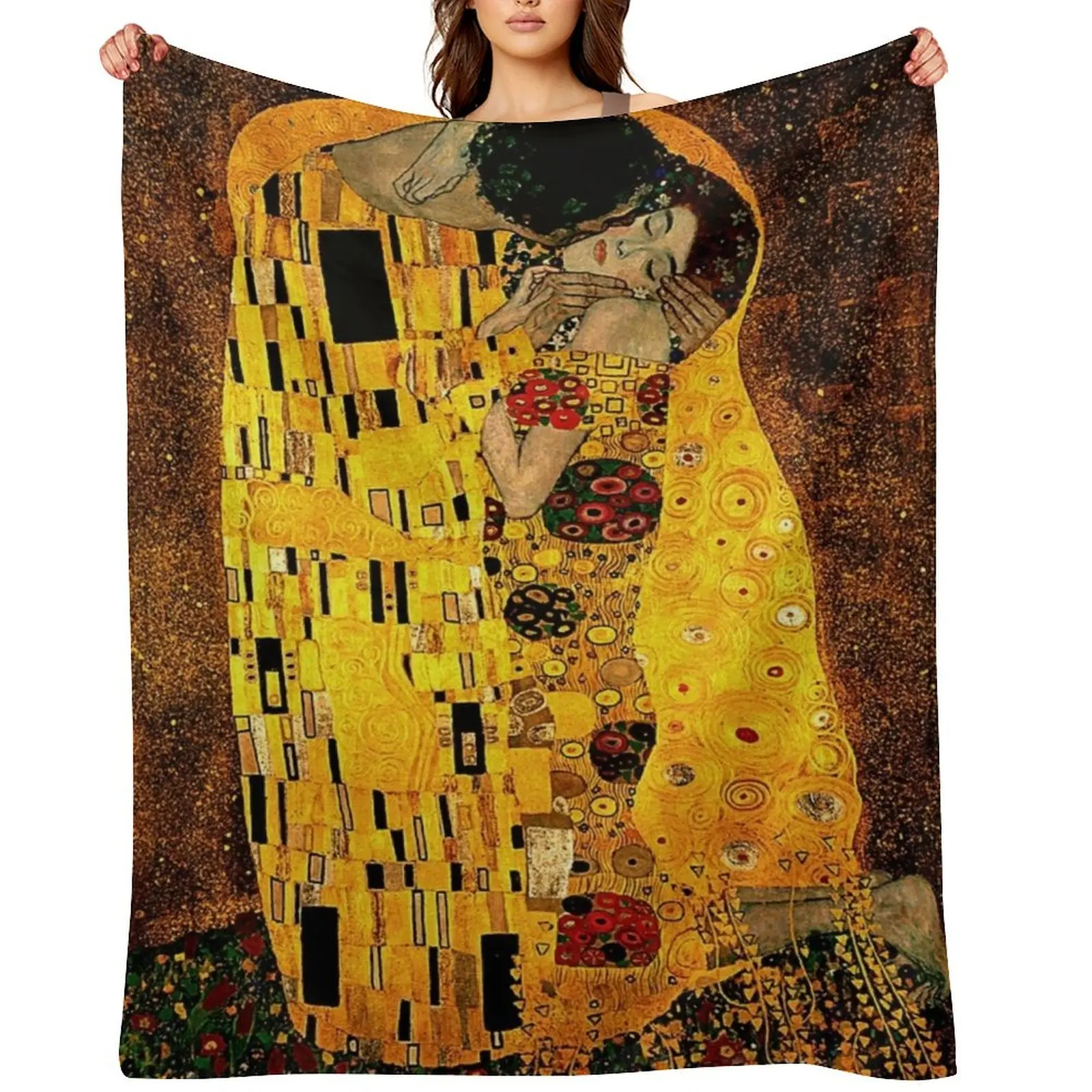 

Gustav Klimt The Kiss Throw Blanket blankets ands Giant Sofa Kid'S Soft Big Blankets