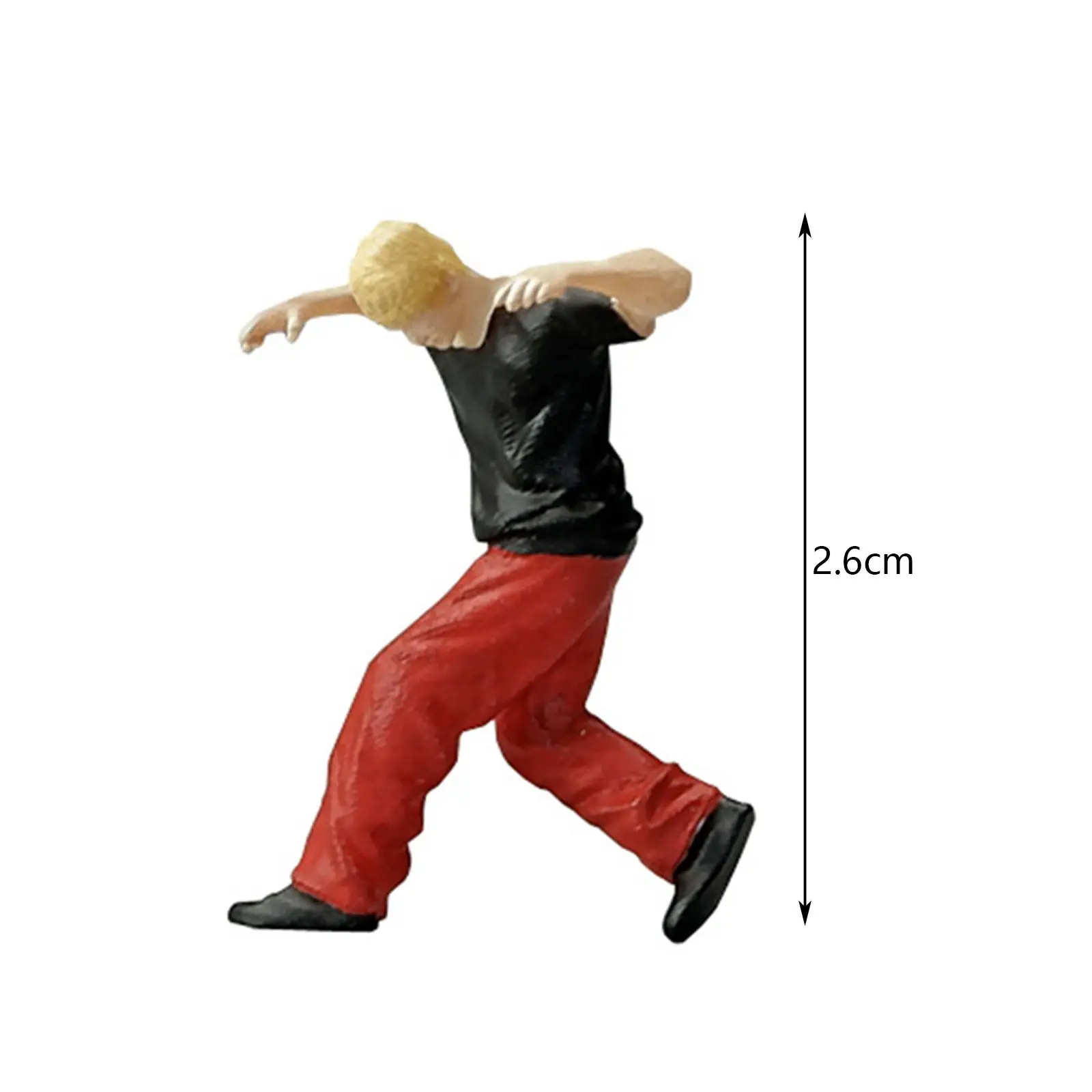 1:64 Figura Street Dancer Bambola in resina per accessori da costruzione Modello di architettura