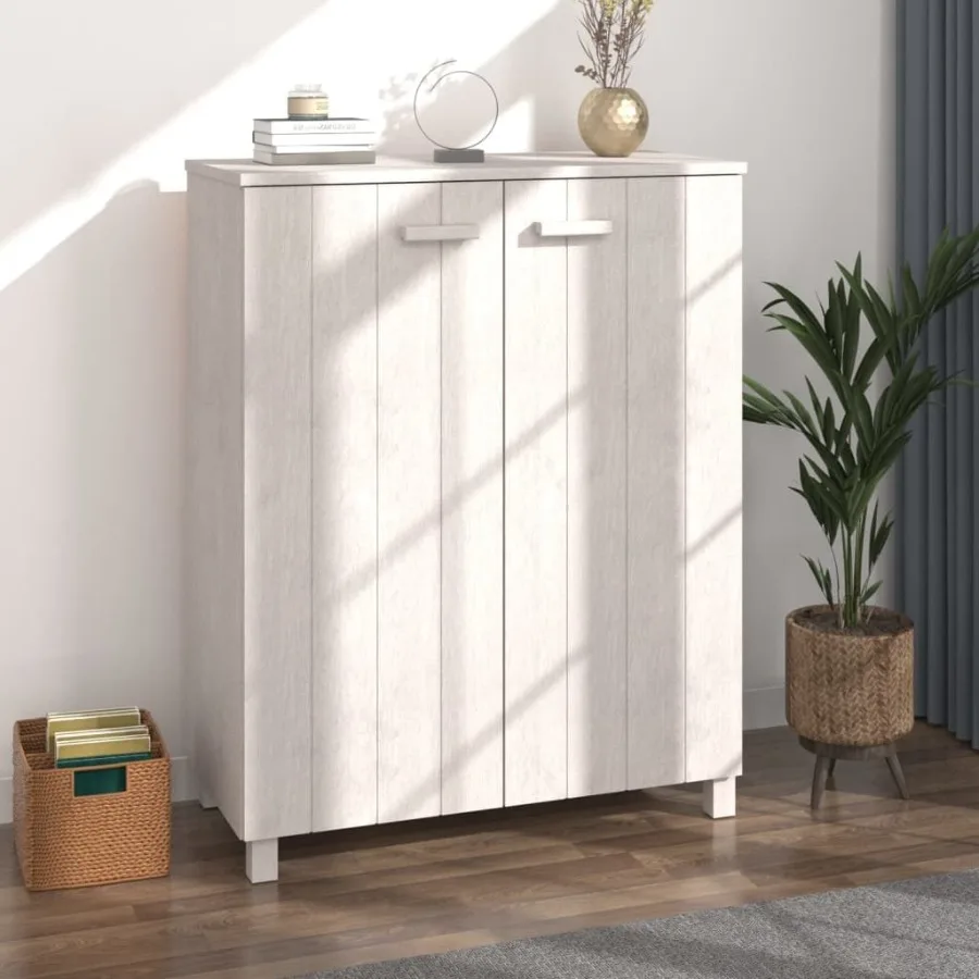 

Shoe Cabinet HAMAR White 33.5x15.7x42.5 Solid Wood Pine