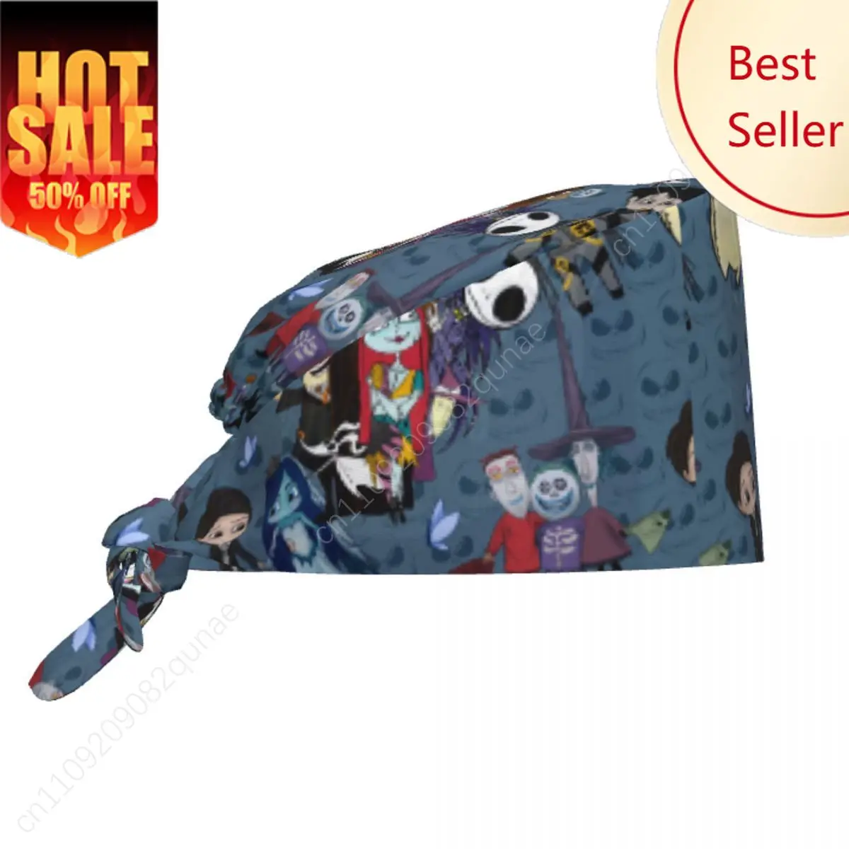 

Custom Jack Skellington Medical Staff Scrubs Hat Women Men Nightmare Before Christmas For Chef Hat Scrub Caps