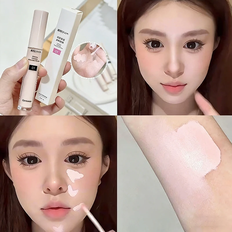 Flüssiger Aufhellender Hochglanz-Concealer-Stift Langanhaltend Feuchtigkeitsspendend Gesichtskonturierung Volle Abdeckung Fleckenkorrektur Hautton-Make-up – Detail 9