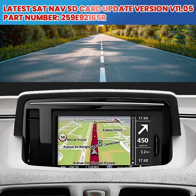 Latest version 2023 V11.05 for Renault CARMINAT LIVE Navigation SD Card Sat Nav Maps