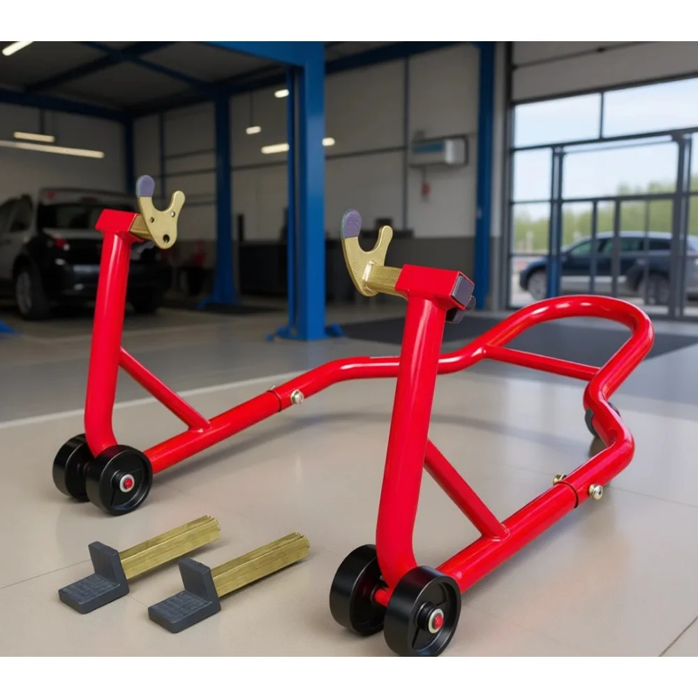 

Rear Motorcycle Stand Combo 500Lb Wheel Lift Swingarm Spool Paddock for Sport Bikes