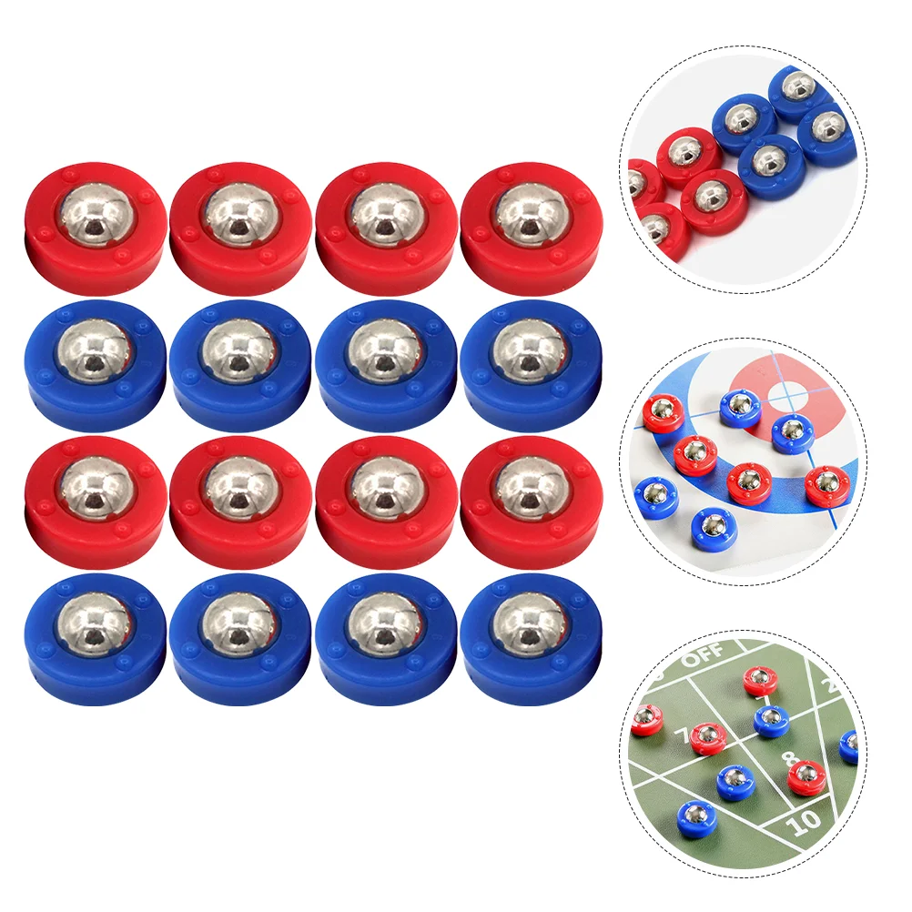 

24 Pcs Children's Shuffleboard Stick Replacement Balls Bearing Pucks Game Rollers Mini Curling