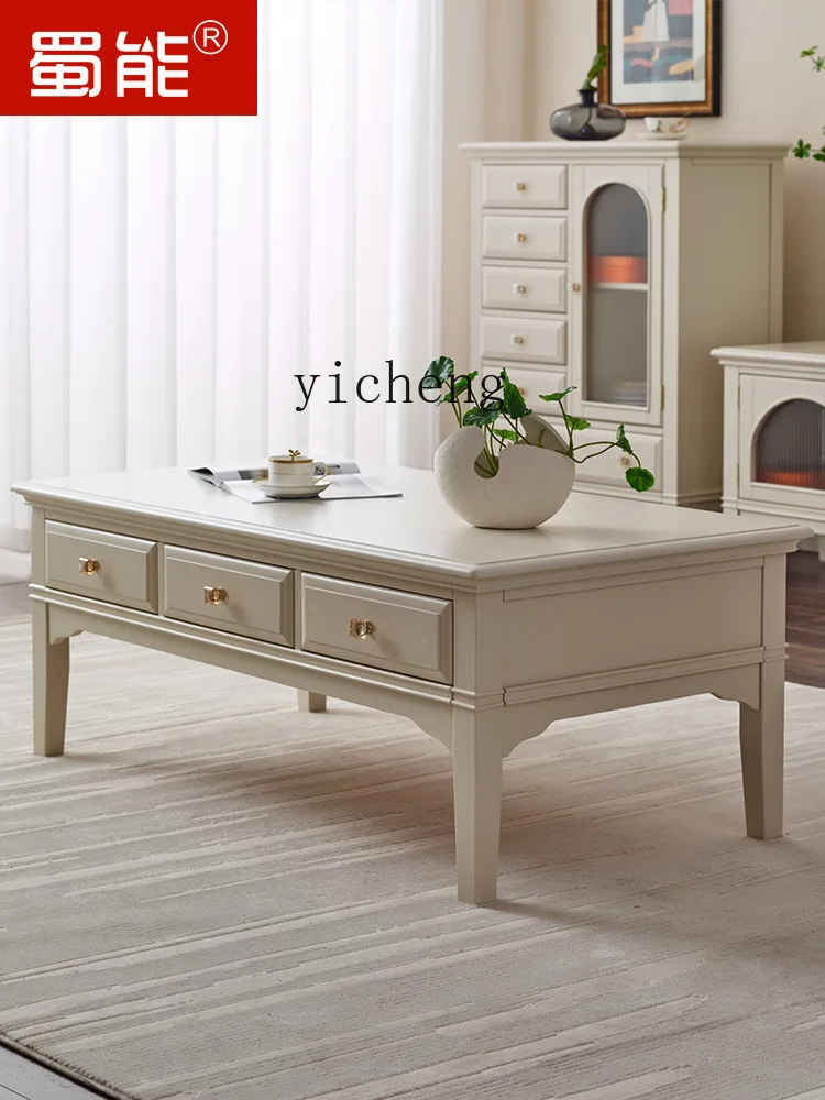 Yy American Light Luxury Rural Mediterranean Korean Style Pastoral Cream Style Living Room Small Apartment