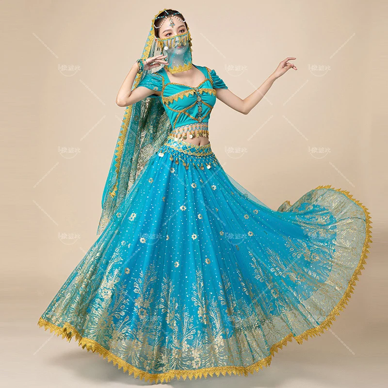 Women's Belly Dance Top Set Indian Halloween Clothing Bollywood Clothing