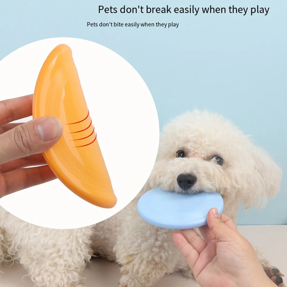 Silicone Dog Flying Discs Toy Sport Float Bite Disk For Dogs Puppy Throwing Plate Interactive Training Outdoor Feed Pet Supplies