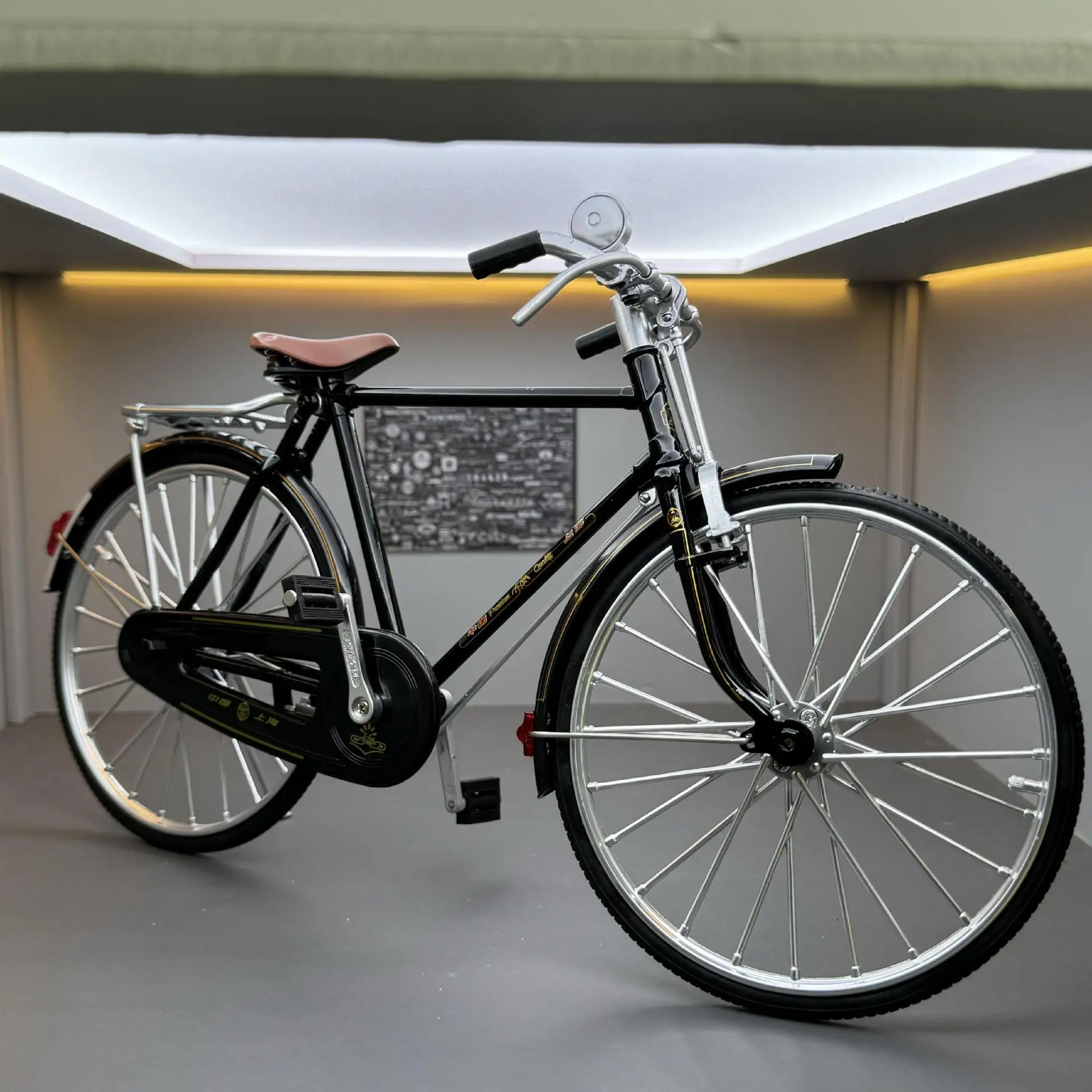 1:6 liga modelo de carro retro bicicleta deslizante modelo ornamento brinquedo coleção presente