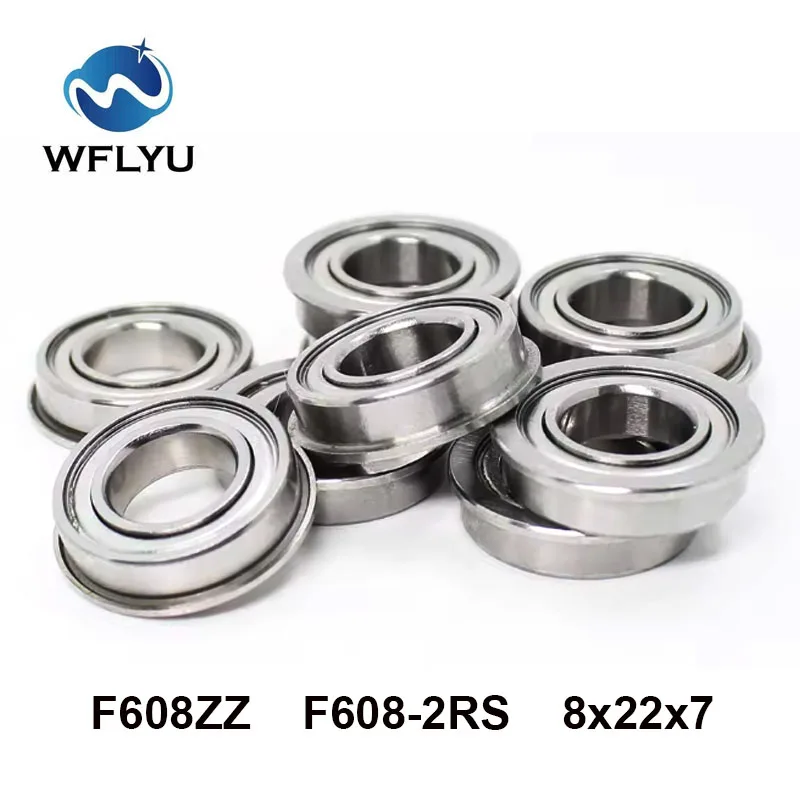 

WFLYU 10 шт. F608ZZ F608-2RS RF-2280ZZ 8x22x7 мм ABEC-7 фланцевые подшипники радиальный шарикоподшипник высокого качества F608 подшипник