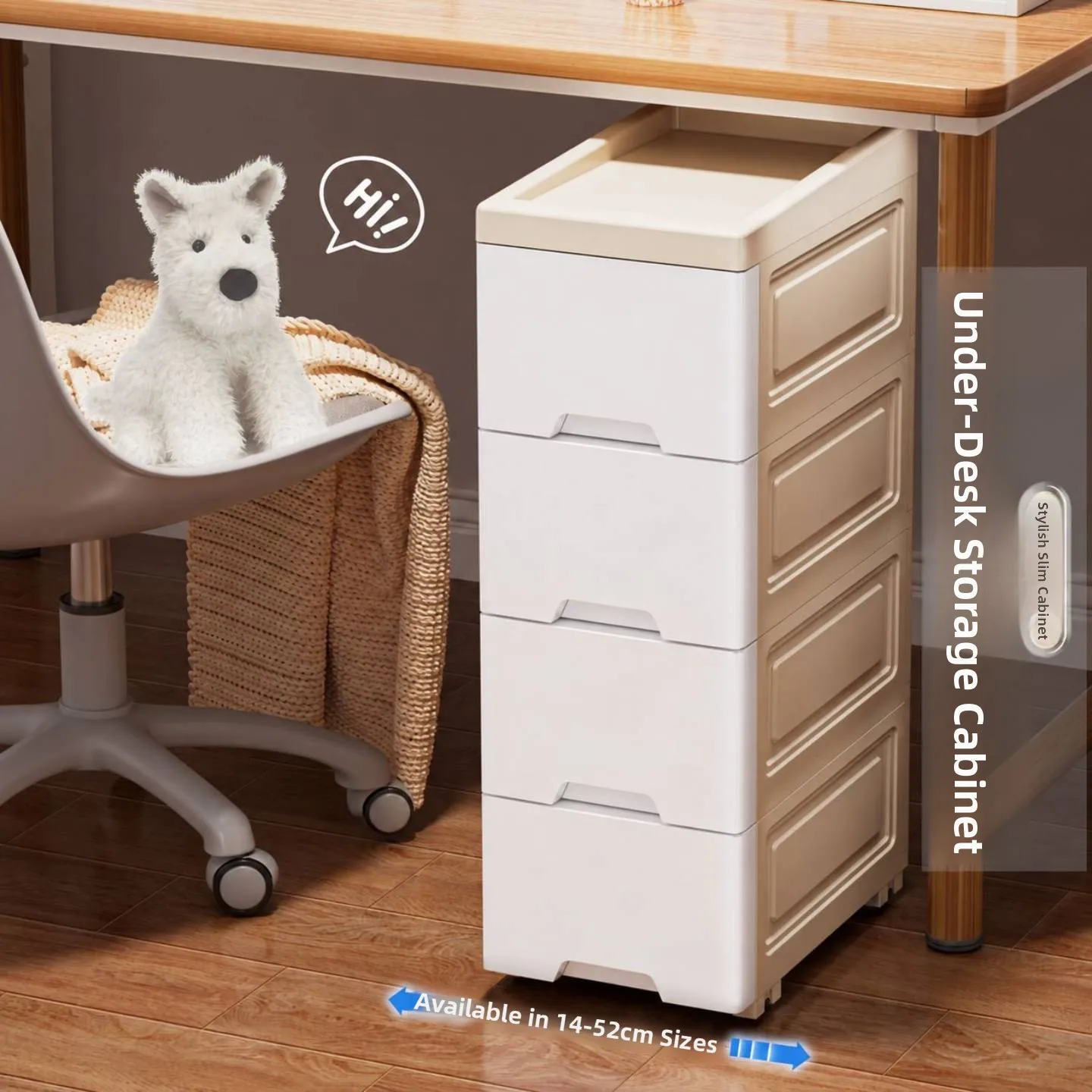 Multi-Layer Narrow Space Storage Cabinet Drawer Type Mobile under Table Storage Rack Slender Cabinet 151825cm Home Furniture