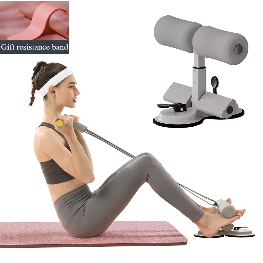 

Portable Sit Up Assistant Exercised Abdomen Arm Stomach Thighs LegsThin Fitness Suction Cup Type Sit Up Self-Suction Abs Machine