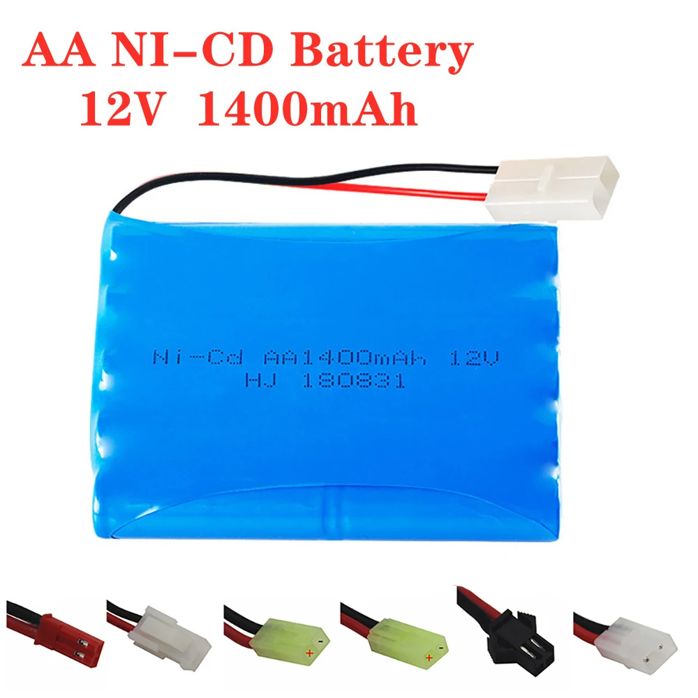 12v 1400mah Aa Ni-Cd  Battery Pack Car Accessories Rechargeable Batteries For Rc Boat Model RC Car Electric Toys Tank Part 12 v