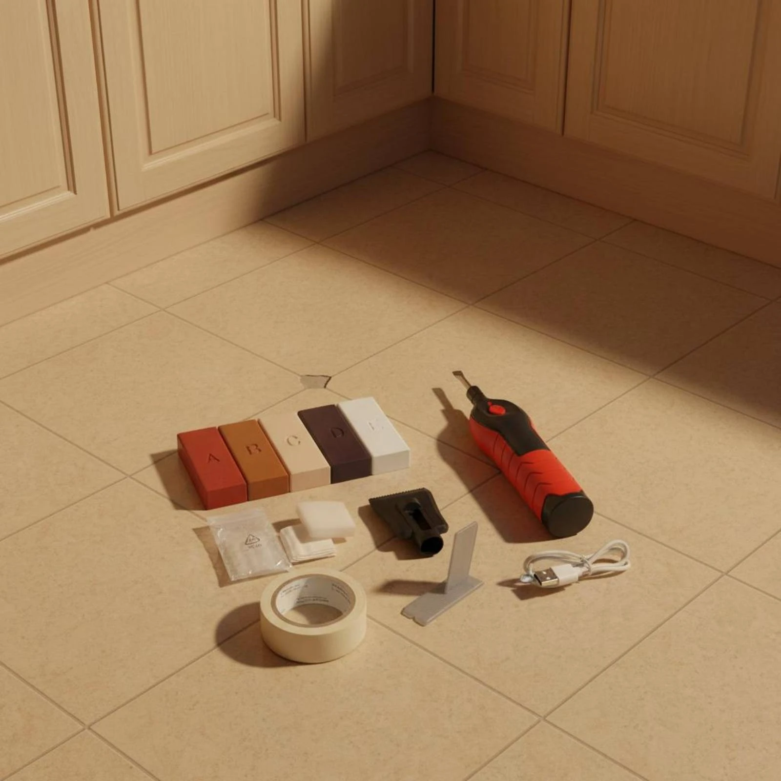 Tile Crack Repair Kit Rechargeable Floor Crack Repair Kit DIY USB Charging