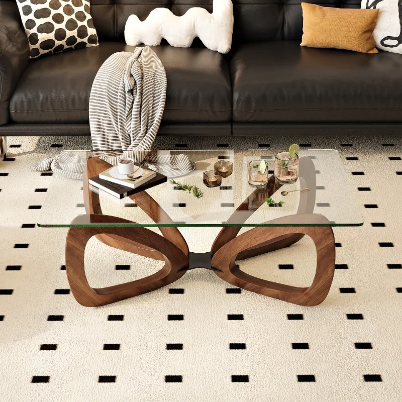 Glass Transparent Coffee Table Simple Vintage Professional Luxury Cute Minimalist Side Table Unique Mesas Bajas Home Decoration