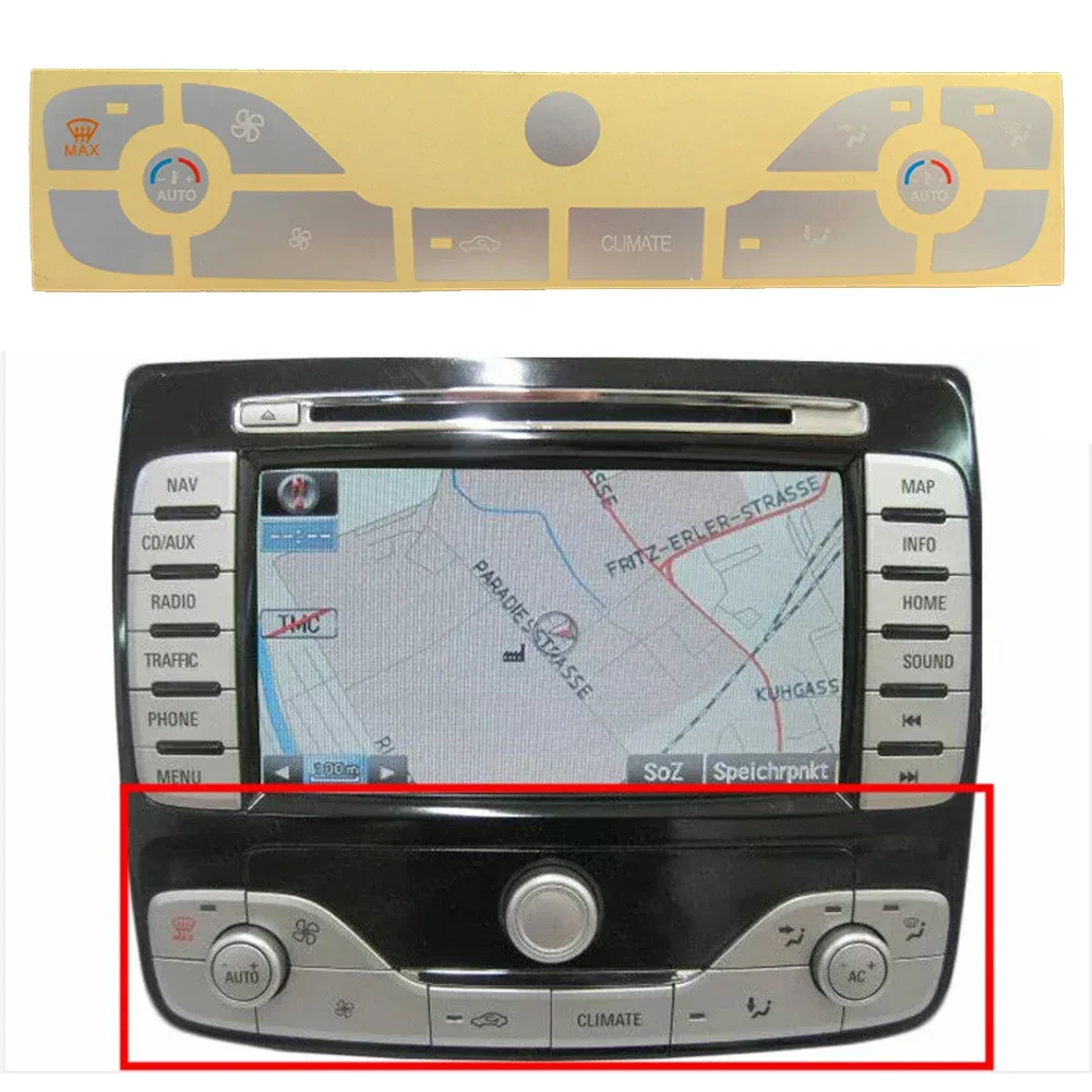 Car Button Repair Sticker Air Conditioning Panel Button Repair Decal Sticker Auto Interior Decoration For FORD For S-Max 11