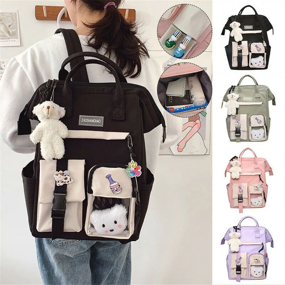 

Student College Cute Travel Backpack Rucksack Kawaii Bear School Bag