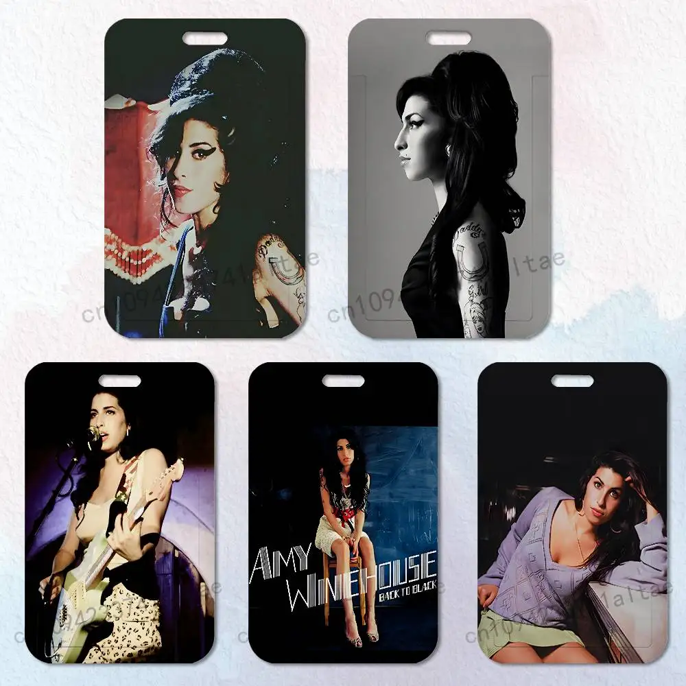 

Amy Winehouse Card Holder Lanyard Camera Neck Strap Credit Card Case ID Badge Credentials Protection