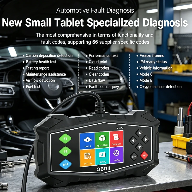 

Automotive Fault Detection Instrument Carbon Deposition Detection Transmission Diagnosis Decoding Instrument Fault Diagnosis Obd