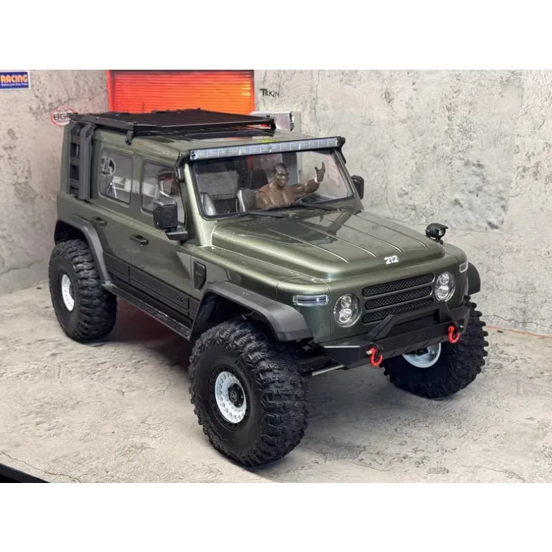 Caja de herramientas de escalera lateral de portaequipajes de techo de aluminio para coche trepador de control remoto YK4084 1/8 212, accesorios de decoración de actualización de Metal modelo a escala