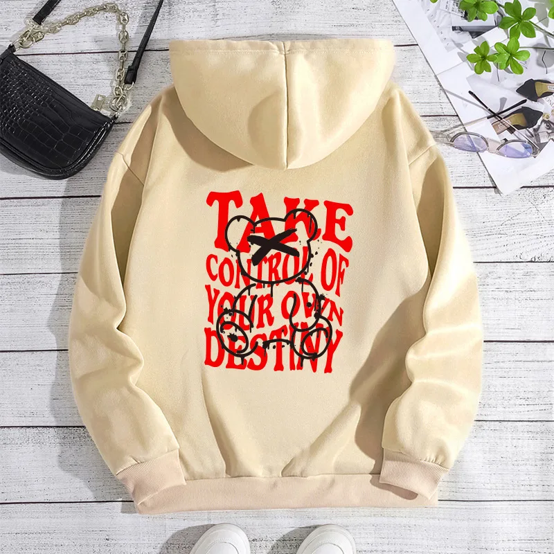 

Fashion Hoodie Oversize Loose New Sweatshirts Autumn Warm Fleece Clothing Hip Hop Street Casual Printed Female Hoodies