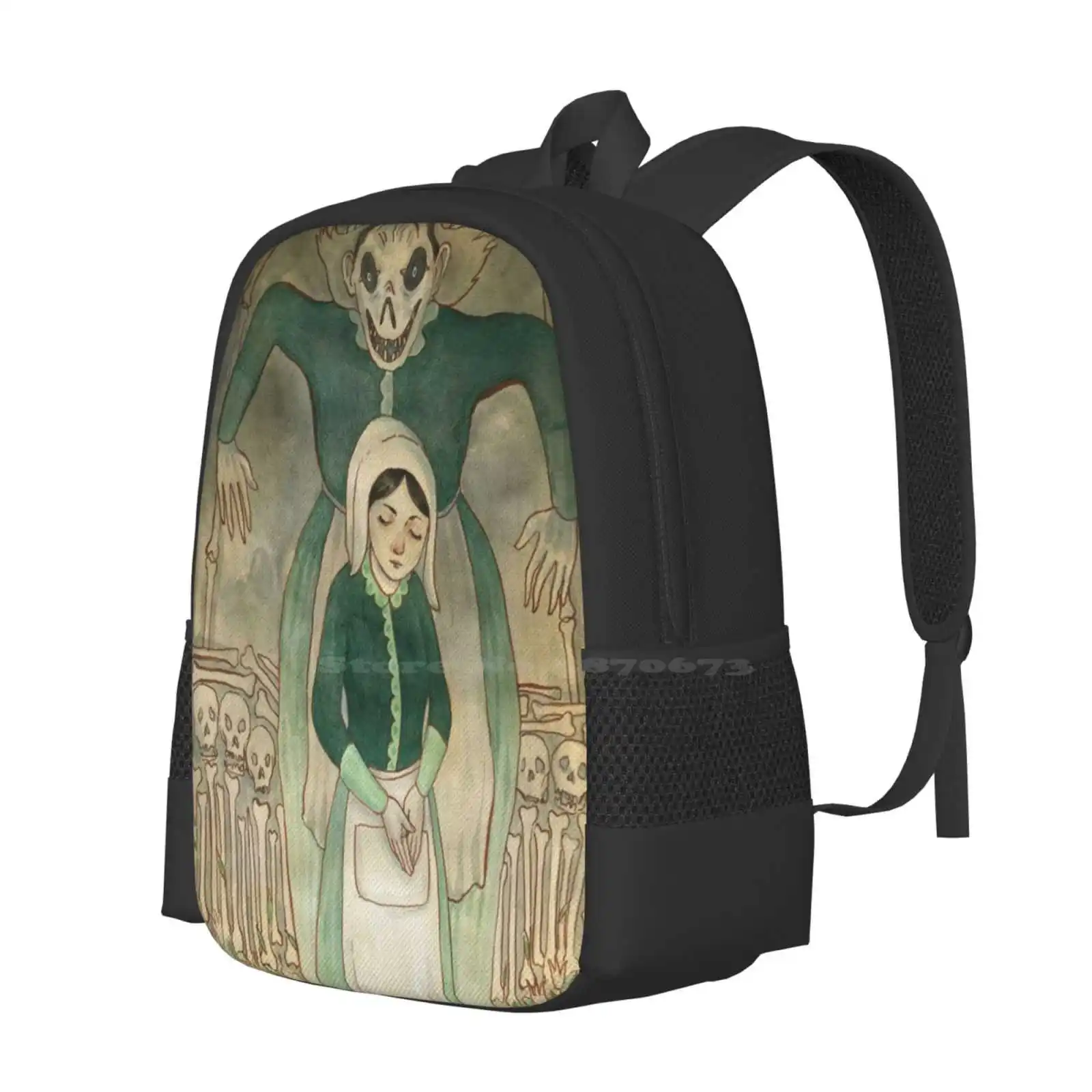 Lorna ( ) Fashion Pattern Design Travel Laptop School Backpack Bag Lorna Otgw Fanart Tribute Portrait Spooky Spirit Fantasy