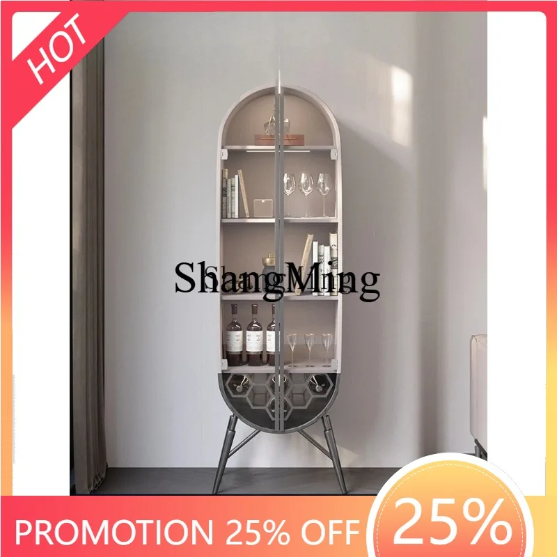 CL  wine cabinet post-modern simple villa bar glass display side cabinet
